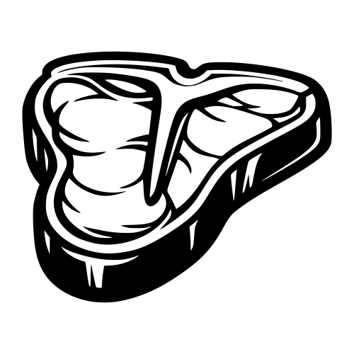 T-bone Steak - Digital File - XCS Friendly Digital My Custom Designs PDF