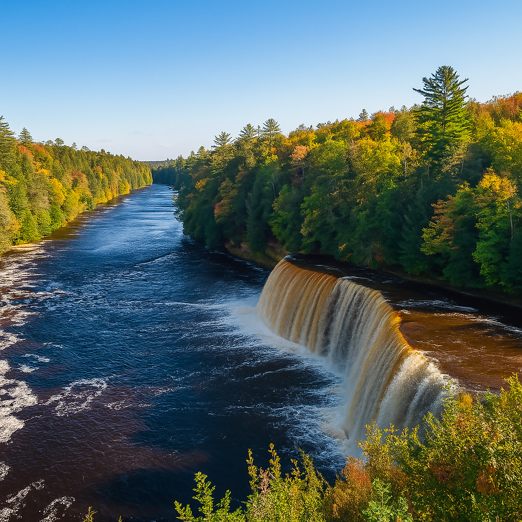 Upper Tahquamenon Falls - Tahquamenon Falls State Park - Michigan United States - Rendered - Digital File Digital My Custom Designs PDF