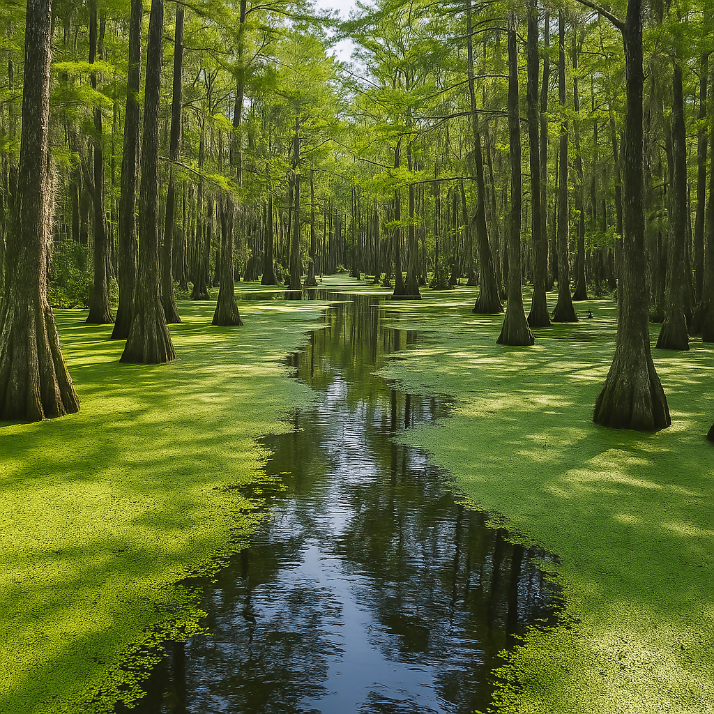 Atchafalaya Basin Swamp - Louisiana United States - Rendered - Digital File Digital My Custom Designs PDF