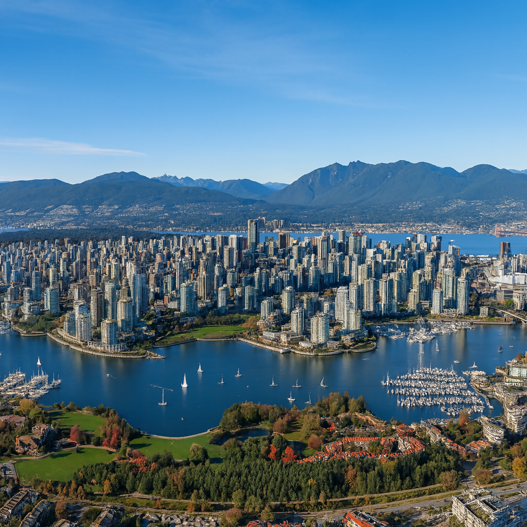 City of Vancouver - British Columbia Canada - Rendered - Digital File Digital My Custom Designs PDF