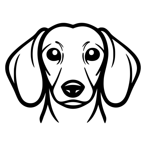 Dachshund Face Outline - Digital File - XCS Friendly Digital My Custom Designs PDF
