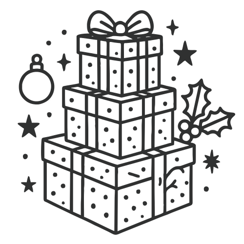 Stack of Square Gift Boxes - Digital File - XCS Friendly Digital My Custom Designs PDF