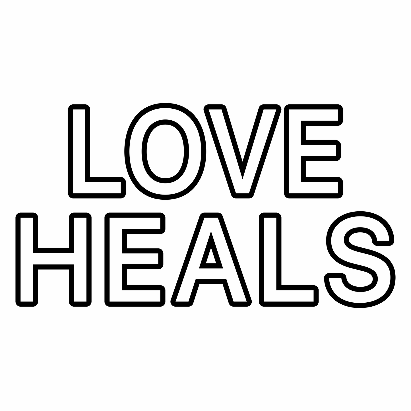 Love Heals Text - Digital File - XCS Friendly Digital My Custom Designs PNG