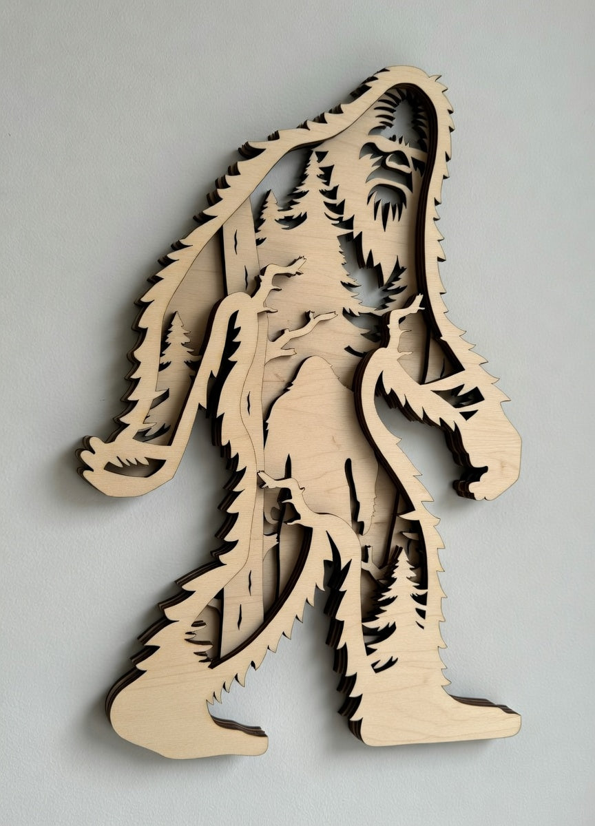 Bigfoot - Legend - Layered Nature Design - Digital File Digital My Custom Designs
