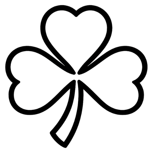 Three-Leaf Clover Outline - Digital File - XCS Friendly Digital My Custom Designs PDF