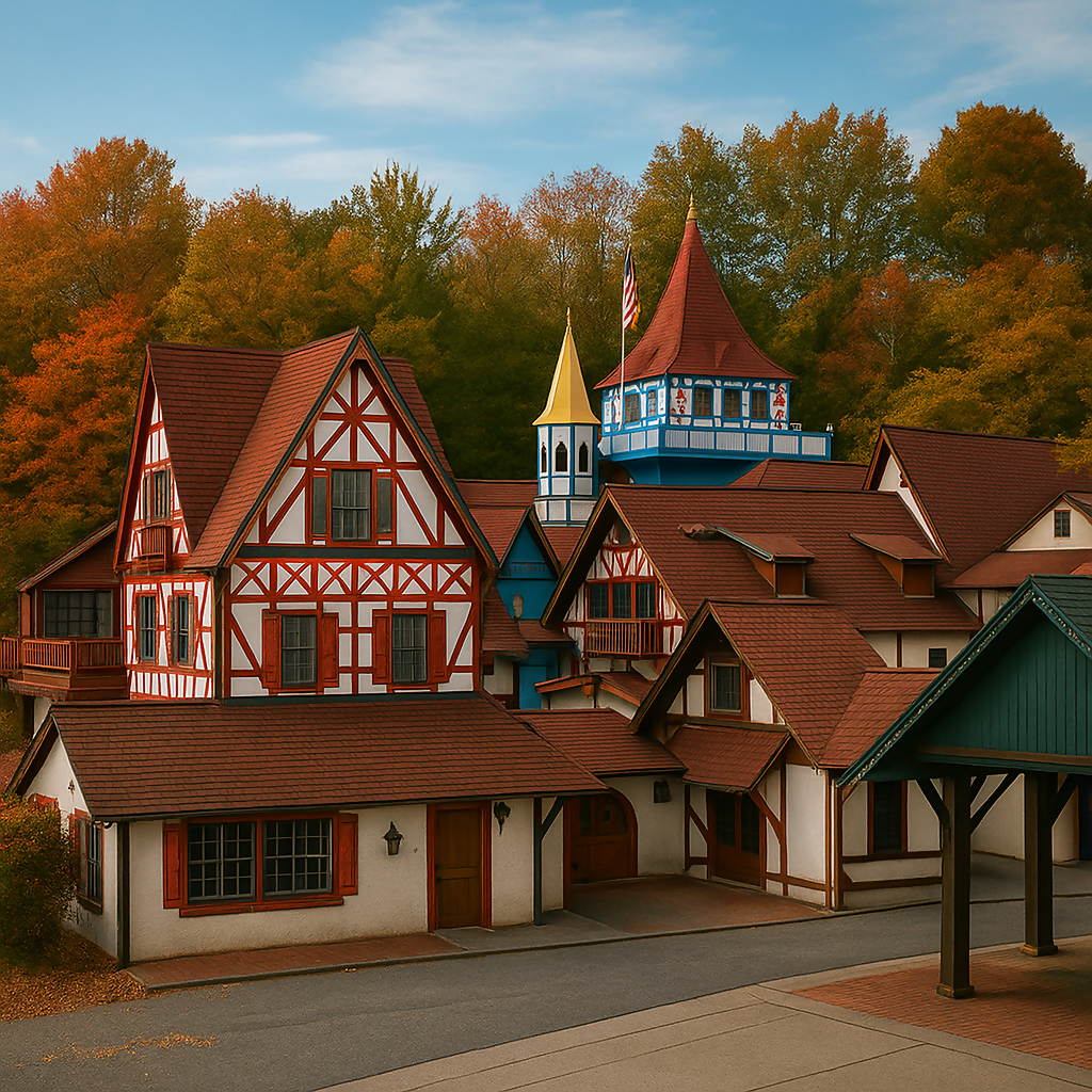 Helen Bavarian Village - Blue Ridge Mountains - Georgia United States - Rendered - Digital File Digital My Custom Designs PDF