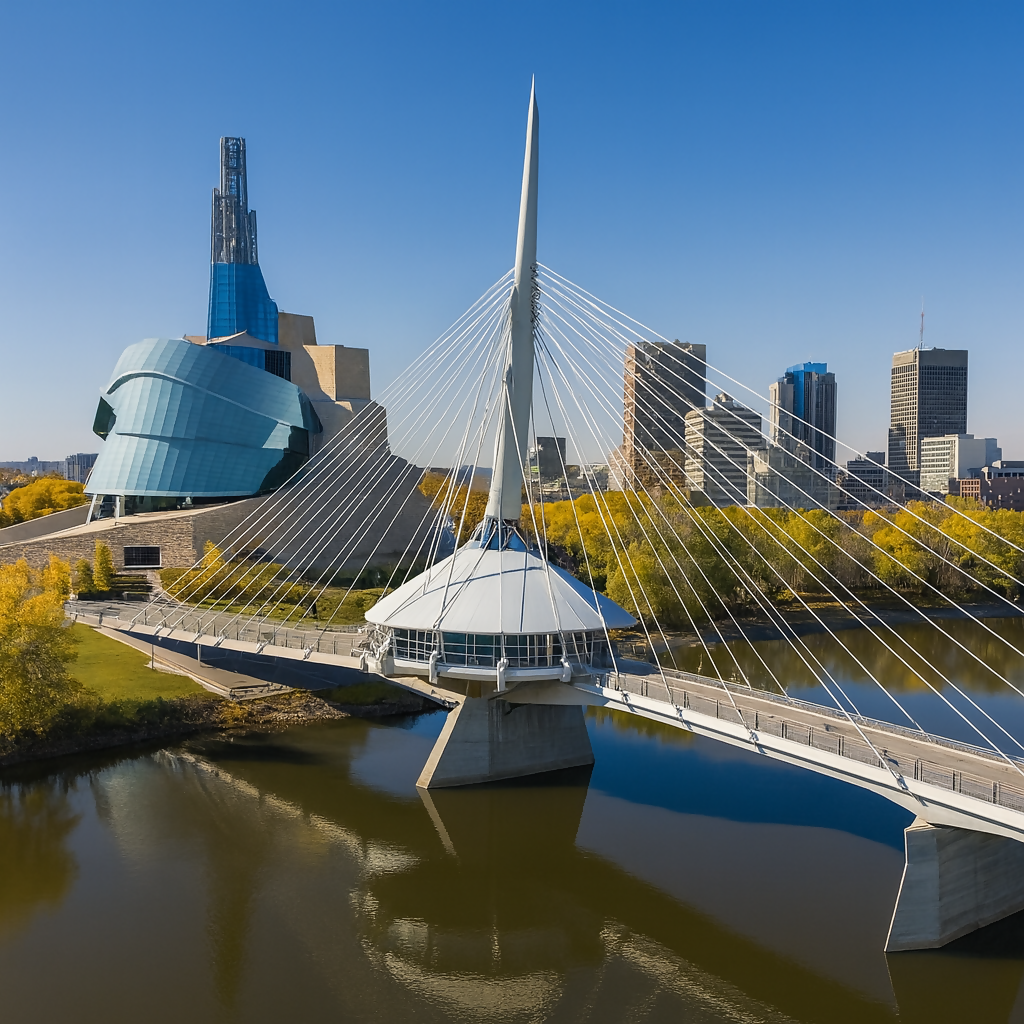 Esplanade Riel Bridge - Manitoba Canada - Rendered - Digital FIle Digital My Custom Designs PDF