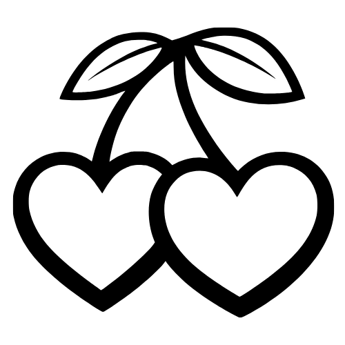 Two Cherries Heart-Shaped - Digital File - XCS Friendly Digital My Custom Designs PDF