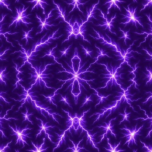 Gaming and Pop Culture - Anime Lightning Energy Bursts in Ultraviolet - Pattern - Digital File Digital My Custom Designs PDF