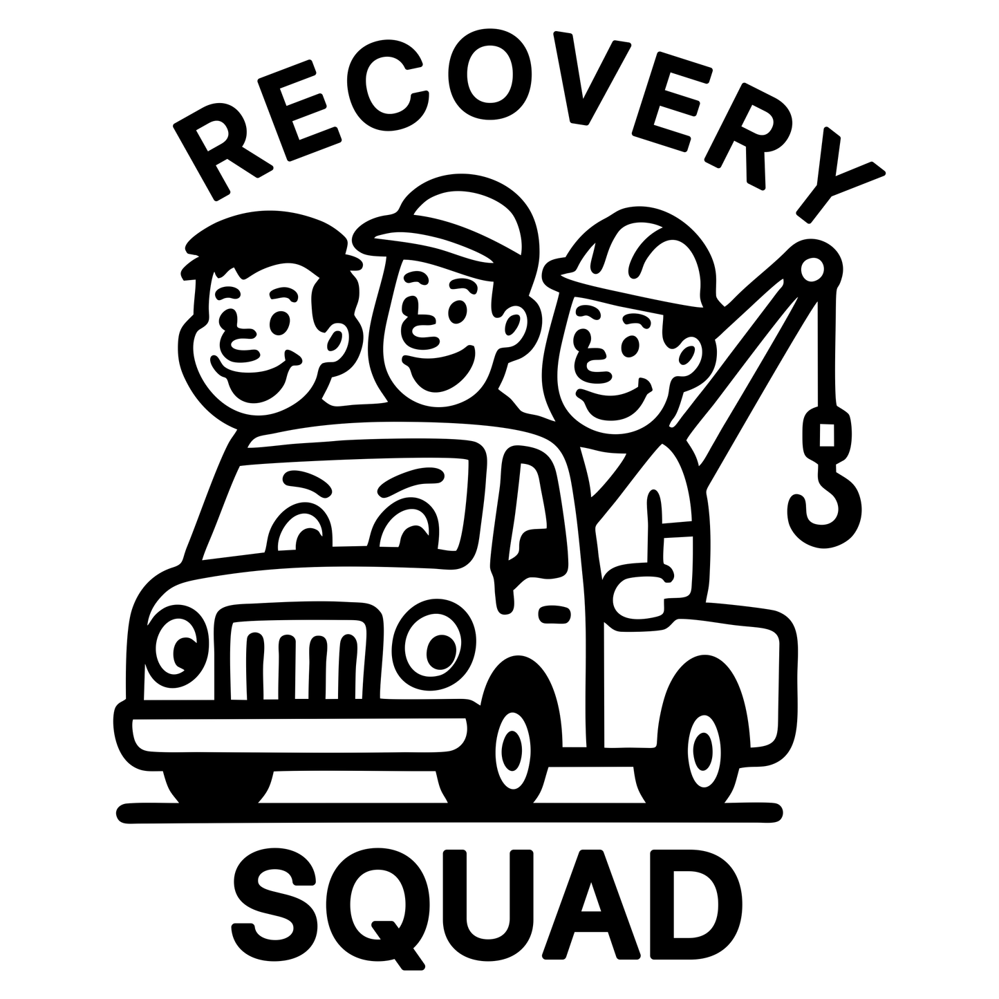Funny Recovery Squad - Digital File - XCS Friendly Digital My Custom Designs PNG