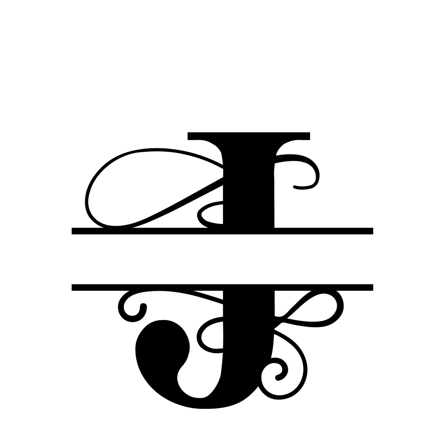 J - Monogram Vines Ornamental - Digital File Digital My Custom Designs ZIP File