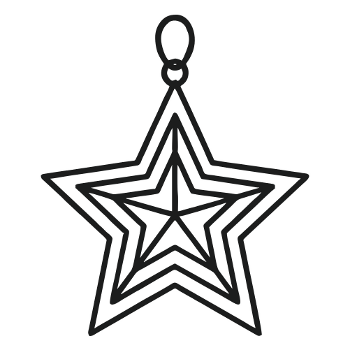 Layered Paper Star Decor - Digital File - XCS Friendly Digital My Custom Designs PDF