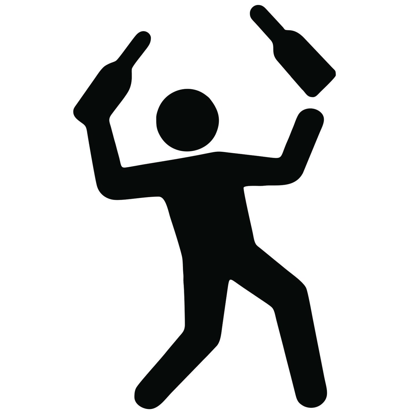 Bottle Juggling Silhouette - Digital File - XCS Friendly Digital My Custom Designs PNG