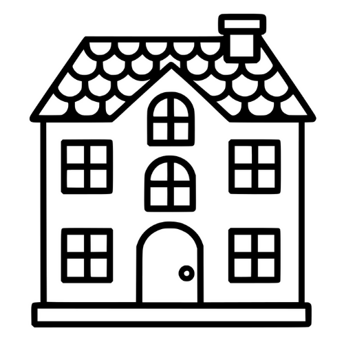 Dollhouse Sketch - Digital File - XCS Friendly Tumbler My Custom Designs PNG