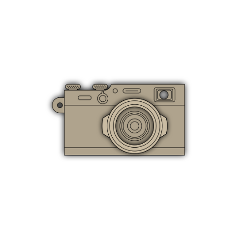 Camera Keychain 2 Layer Design - Digital File Layered Design My Custom Designs SVG