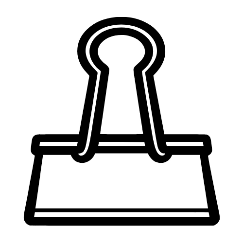 Binder Clip Icon - Vector Graphics - Digital File Digital My Custom Designs PDF