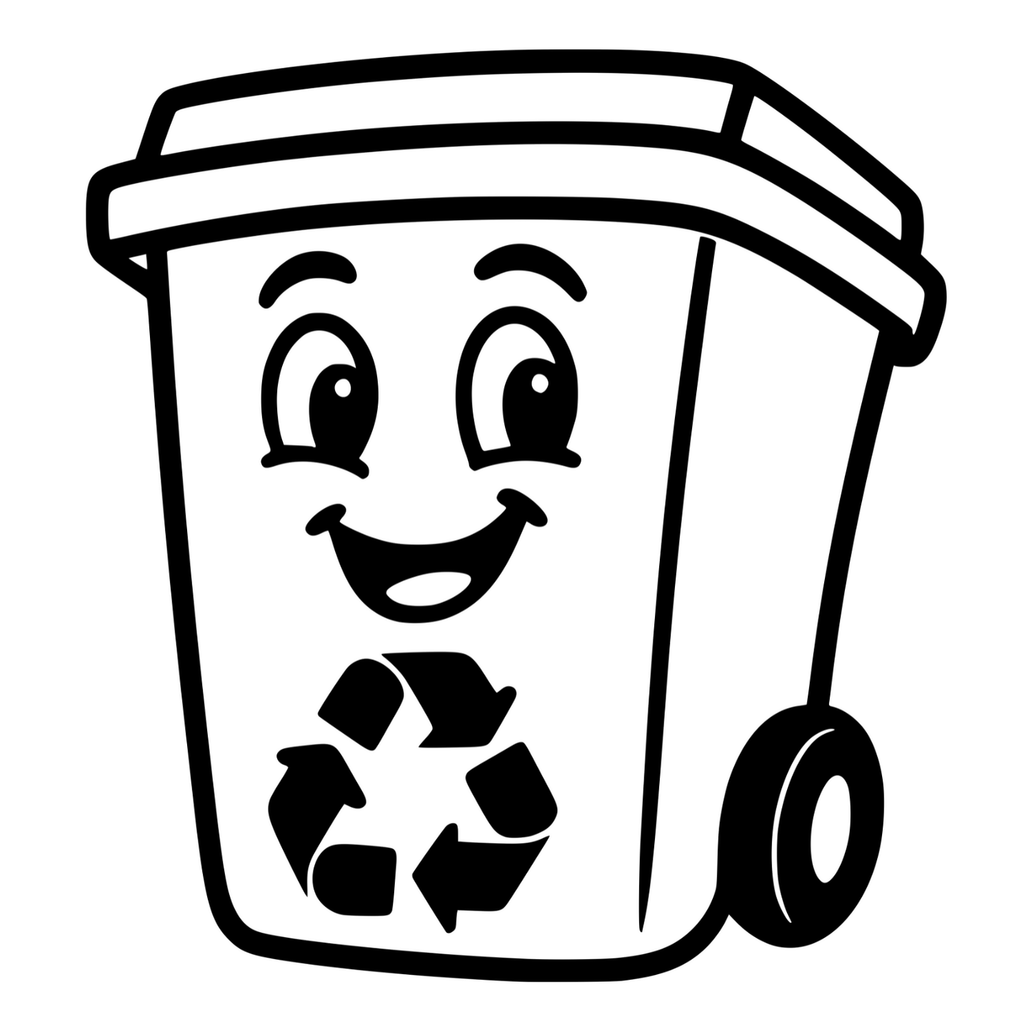 Cartoon Recycle Bin - Digital File - XCS Friendly Digital My Custom Designs PNG