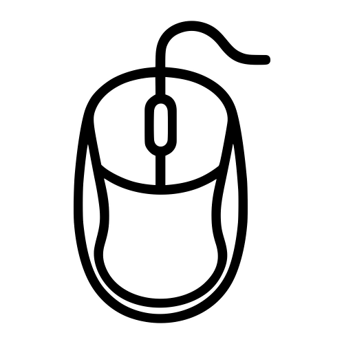 Computer Mouse Outline - Digital File - XCS Friendly Digital My Custom Designs PDF