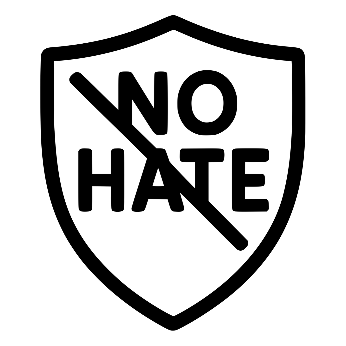 No Hate Badge - Digital File - XCS Friendly Digital My Custom Designs PNG