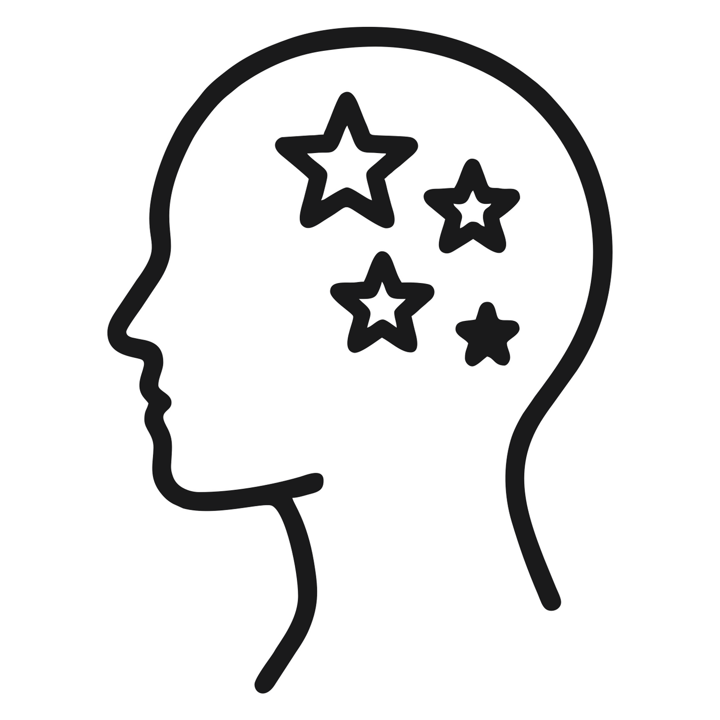 Mental Health Stars Sketch - Digital File - XCS Friendly Digital My Custom Designs PNG