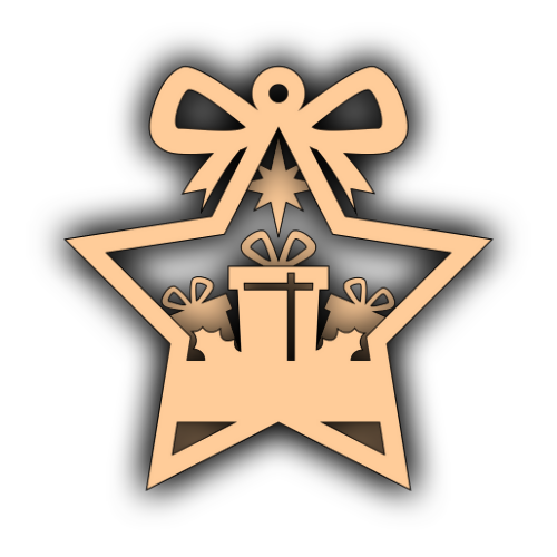 Christmas Star Gifts - Ornament - My Custom Designs Digital My Custom Designs SVG