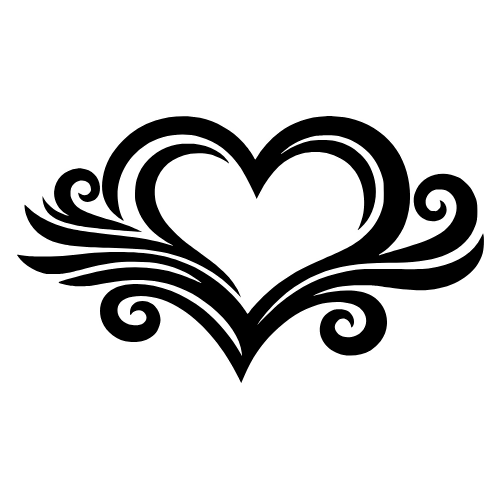 Wind Swirl Heart - Digital File - XCS Friendly Digital My Custom Designs PDF