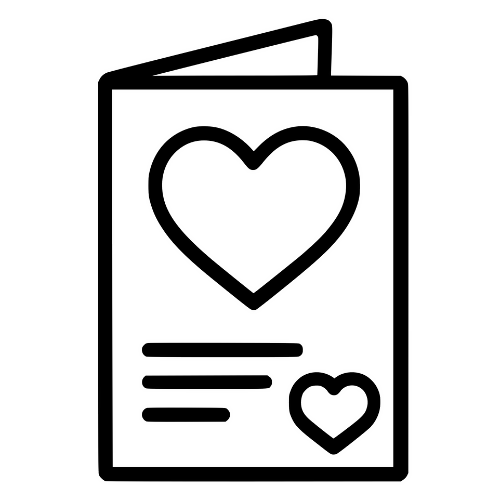 Valentine’s Card Outline - Digital File - XCS Friendly Digital My Custom Designs PDF