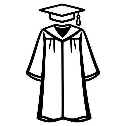 Graduation Gown Illustration - Vector Graphics - Digital File Digital My Custom Designs PDF
