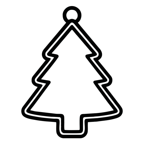 Wooden Tree Ornament Outline - Digital File - XCS Friendly Digital My Custom Designs PDF