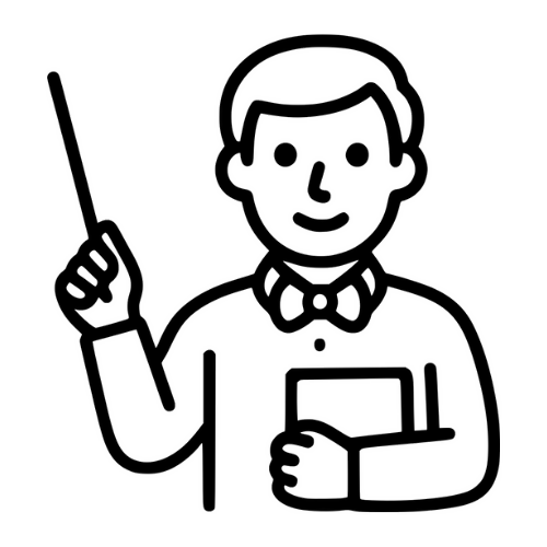 Cartoon Teacher With Bowtie - Digital File - XCS Friendly Tumbler My Custom Designs PNG