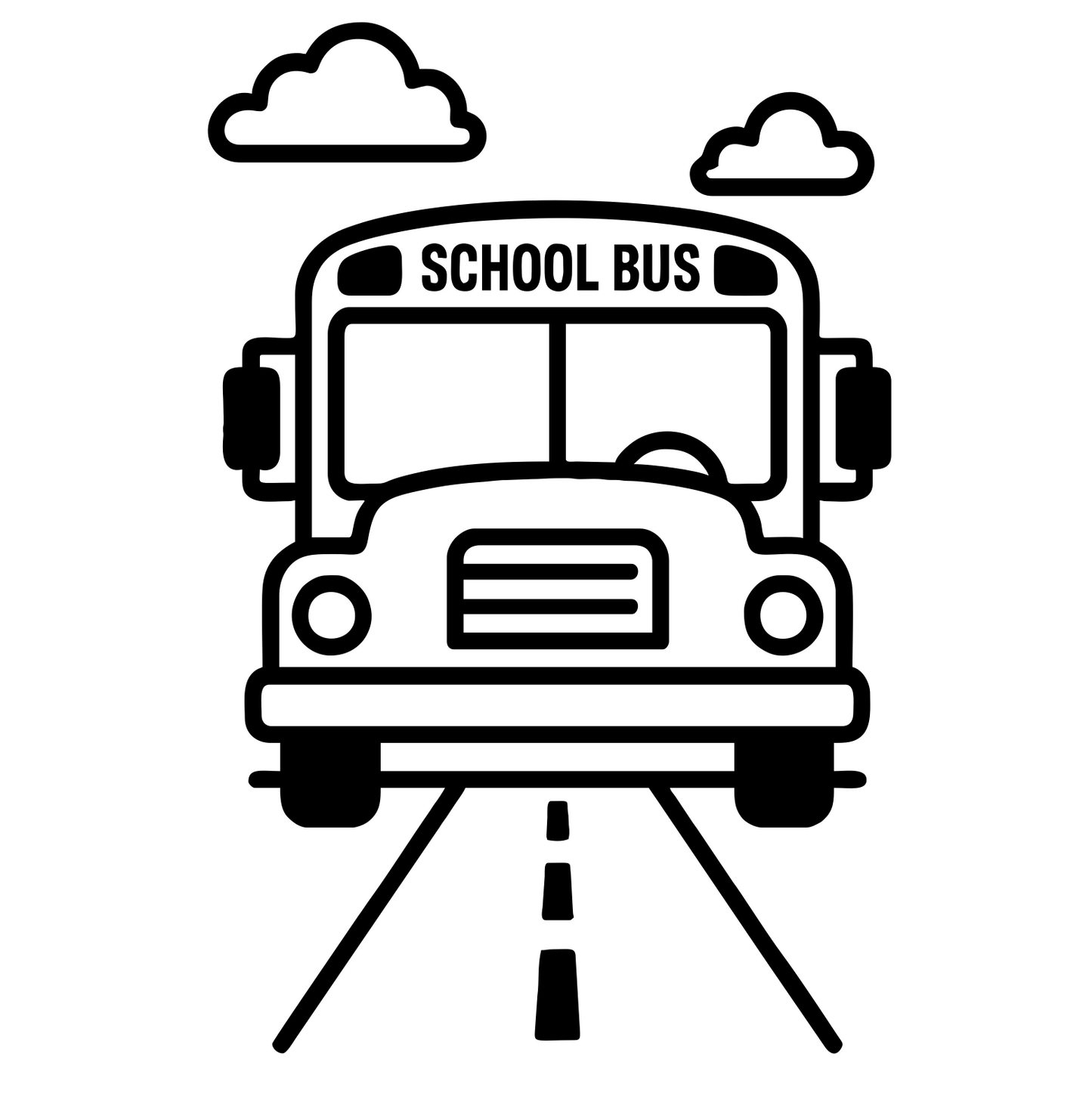 Highway With School Bus - Digital File - XCS Friendly Tumbler My Custom Designs PNG