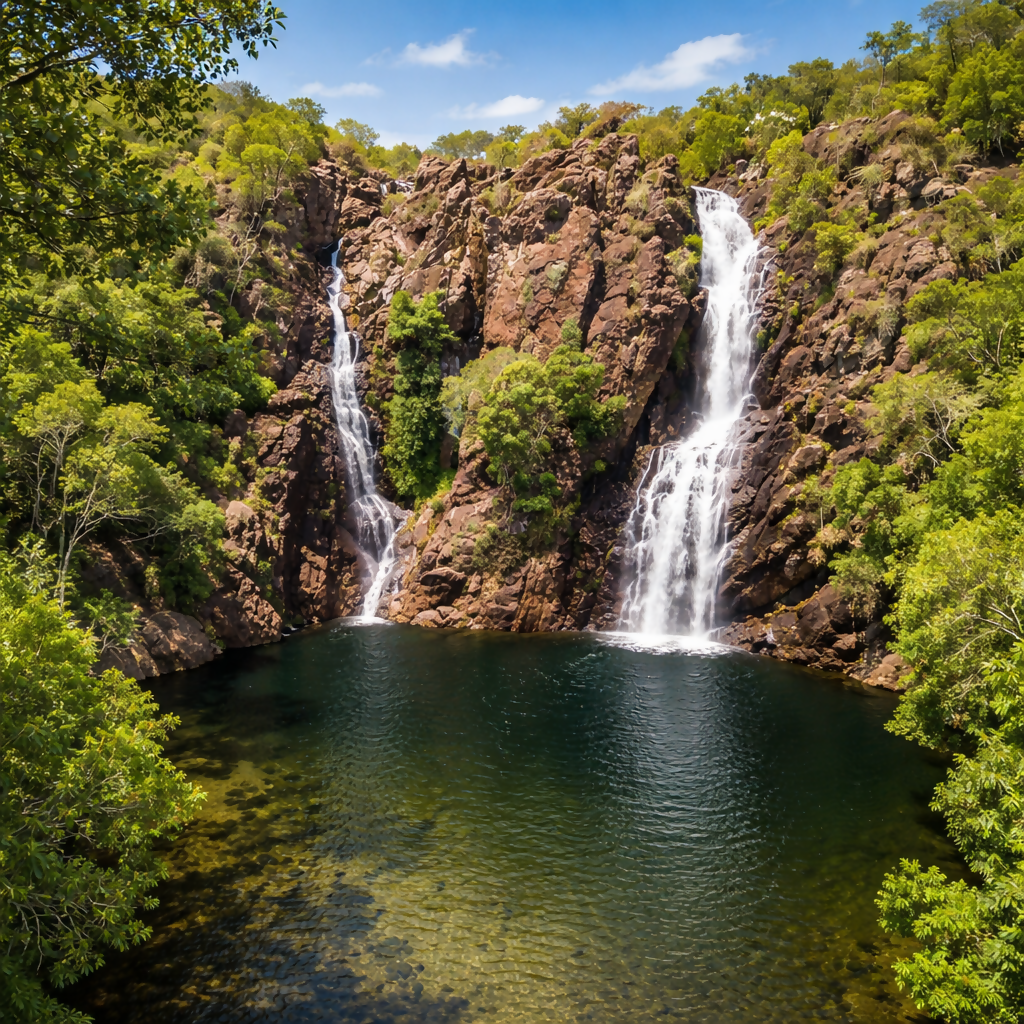 Wangi Falls - Kakadu National Park - Northern Territory - Australia - Rendered - Digital File Digital My Custom Designs PDF