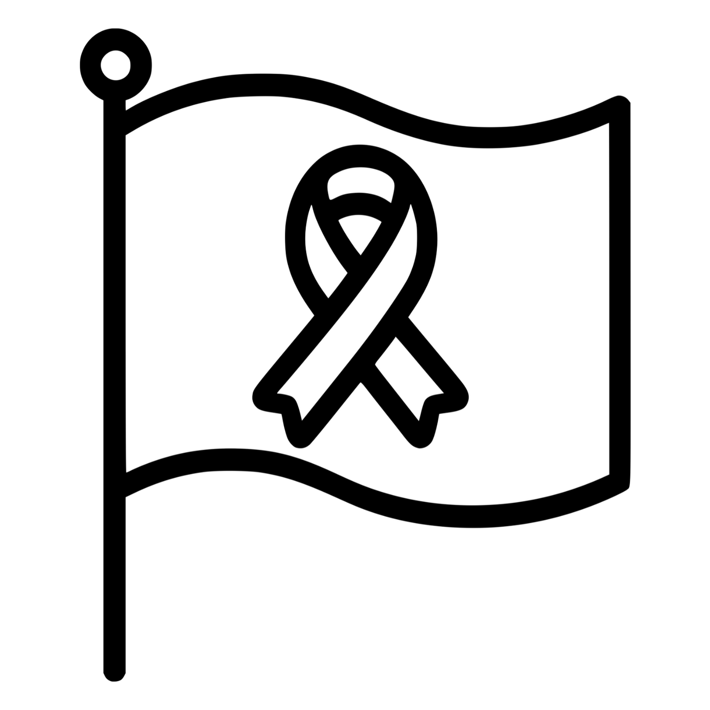 Awareness Flag Outline - Digital File - XCS Friendly Digital My Custom Designs PNG