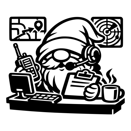Gnome Dispatcher at Work - Vector Graphics - Digital File Digital My Custom Designs PDF