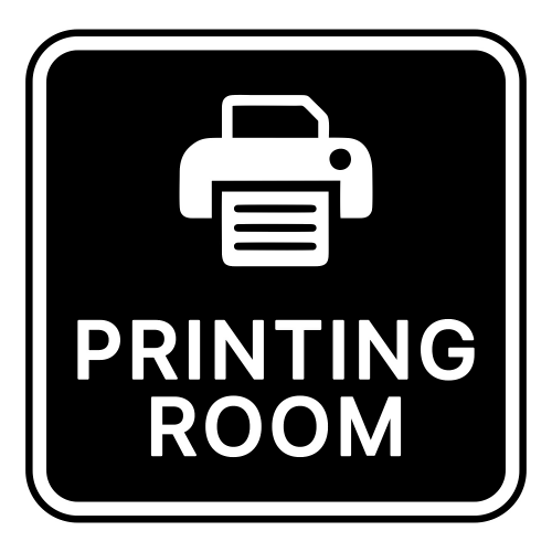 Printing Room Sign - Digital File - XCS Friendly Digital My Custom Designs PDF