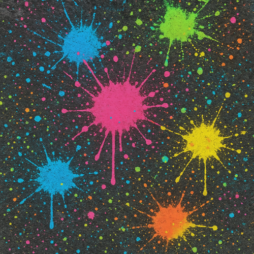 Industrial & Urban - Neon Graffiti Spray Splatter on rough Concrete Texture - Pattern - Digital File Digital My Custom Designs PDF