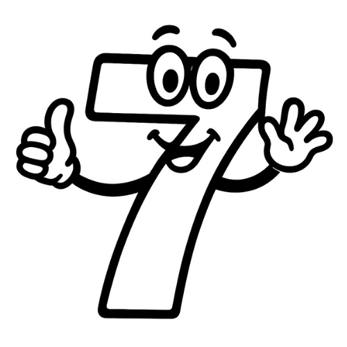 Funny Lucky Seven - Digital File - XCS Friendly Tumbler My Custom Designs PNG