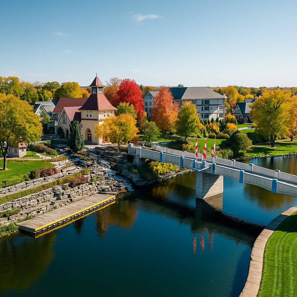 Cass River - Frankenmuth River Place Shops - Michigan United States - Rendered - Digital File Digital My Custom Designs PDF