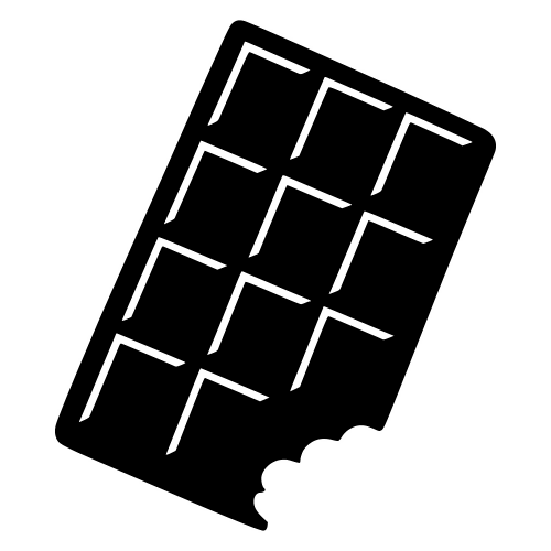 Bitten Chocolate Bar - Digital File - XCS Friendly Digital My Custom Designs PDF