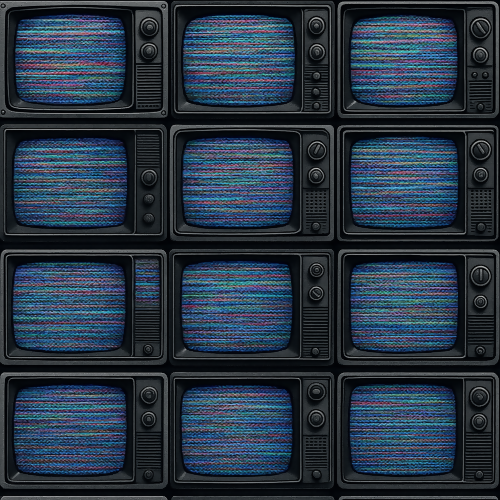 Vintage and Retro - Old School TV Sets With Static Glitch Art - Pattern - Digital File Digital My Custom Designs PDF
