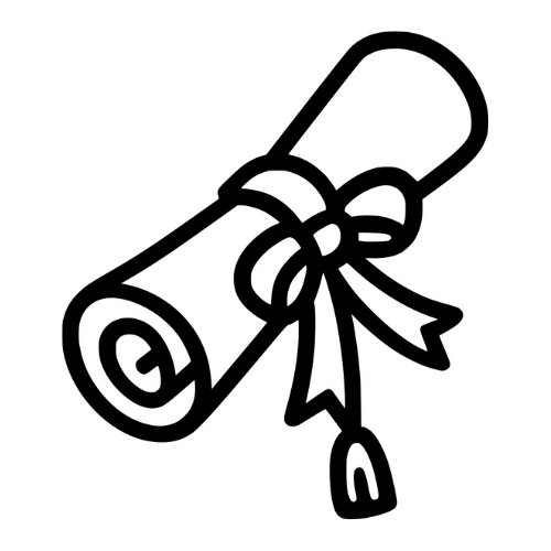 Cartoon Graduation Scroll - Digital File - XCS Friendly Tumbler My Custom Designs PNG