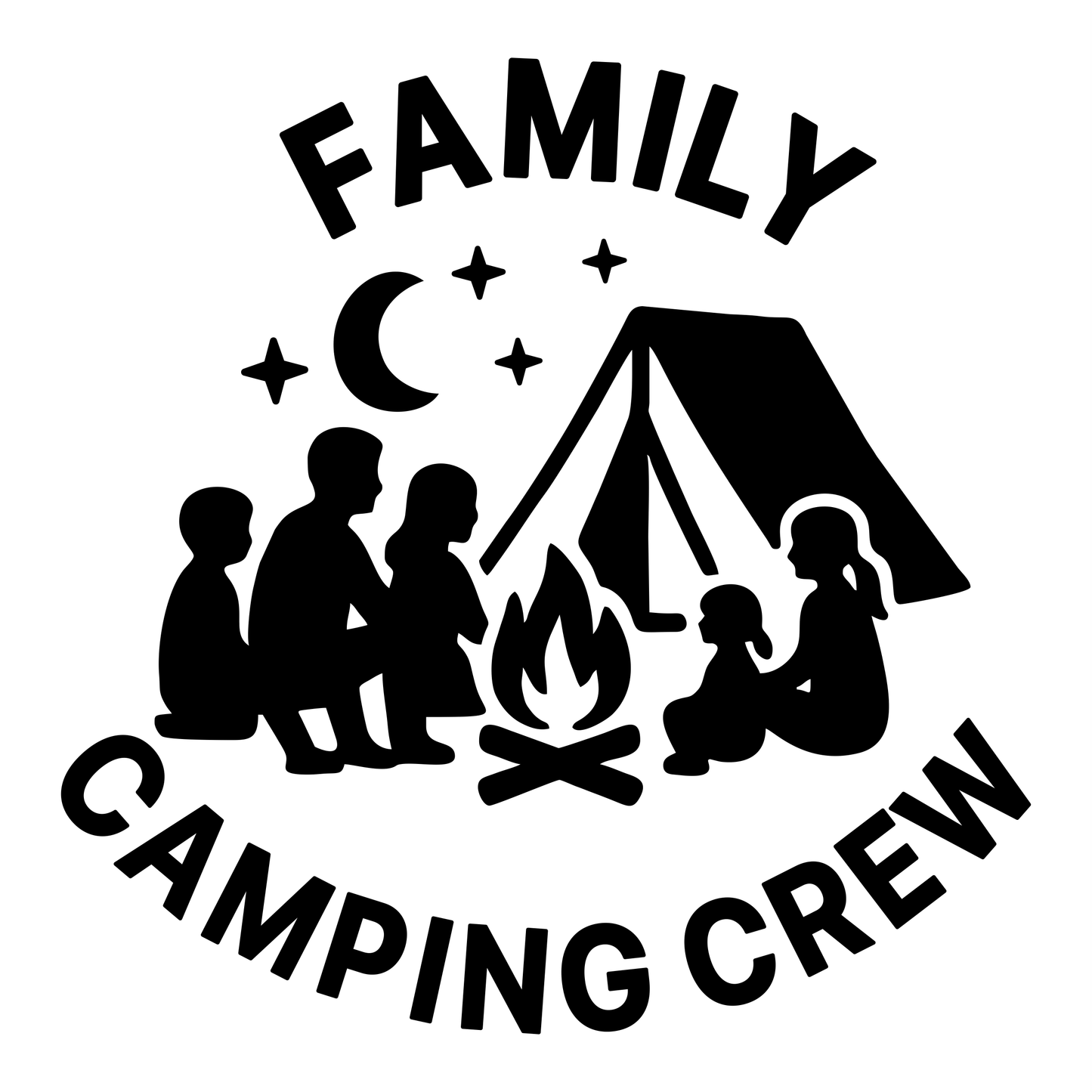 Family Camping Crew - Digital File - XCS Friendly Digital My Custom Designs PNG