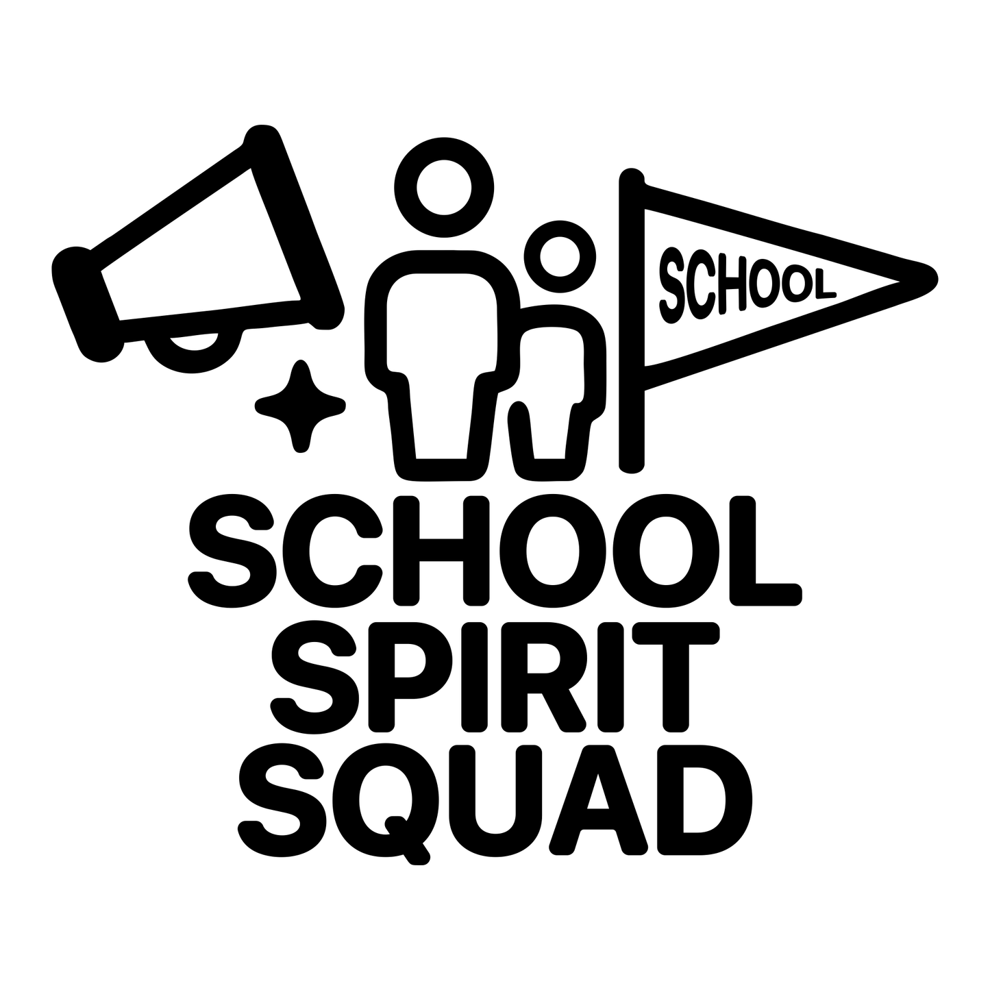 School Spirit Squad - Digital File - XCS Friendly Tumbler My Custom Designs PNG