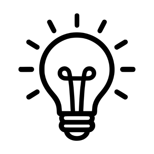 Cartoon Lightbulb Idea - Digital File - XCS Friendly Tumbler My Custom Designs PNG
