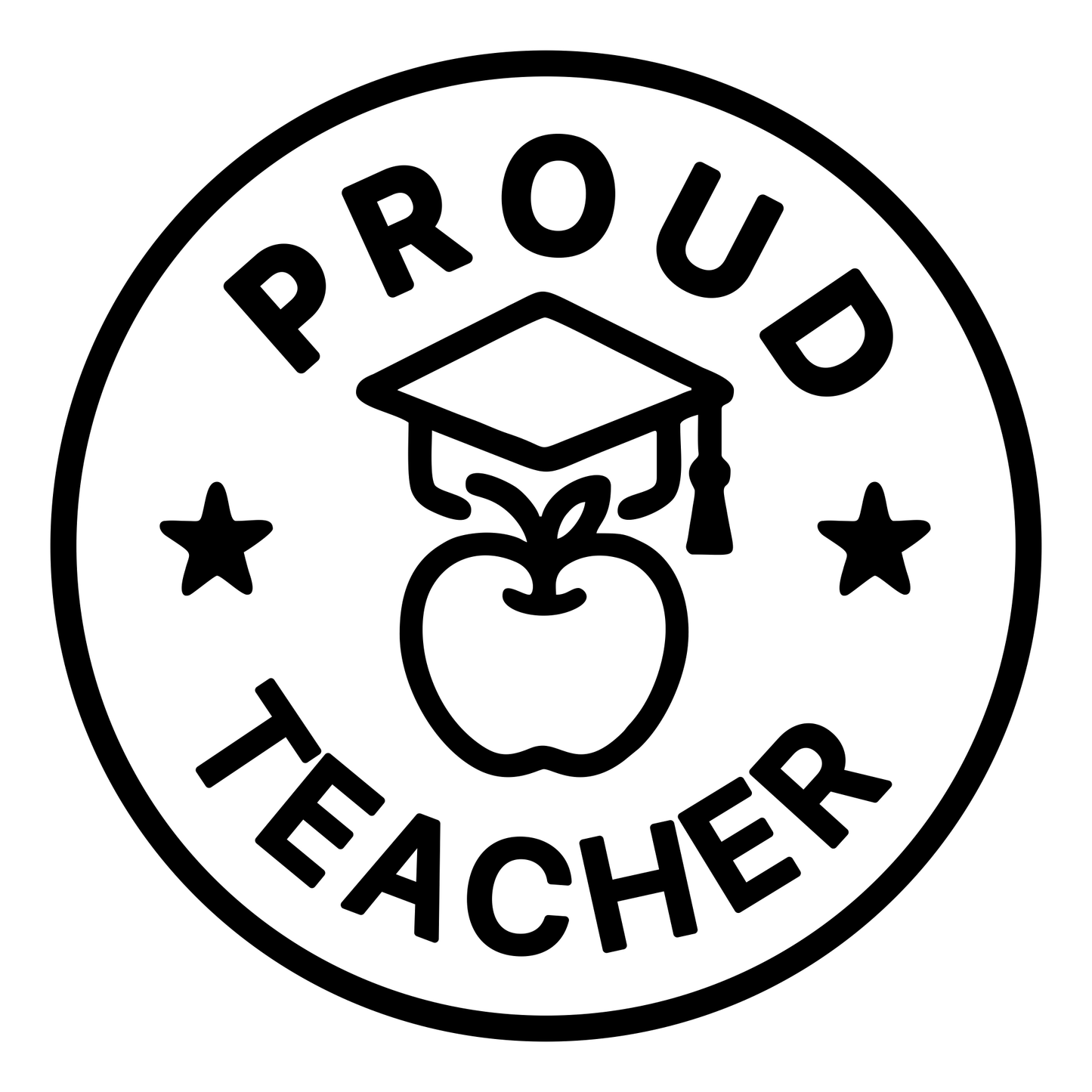 Proud Teacher Badge - Digital File - XCS Friendly Digital My Custom Designs PNG