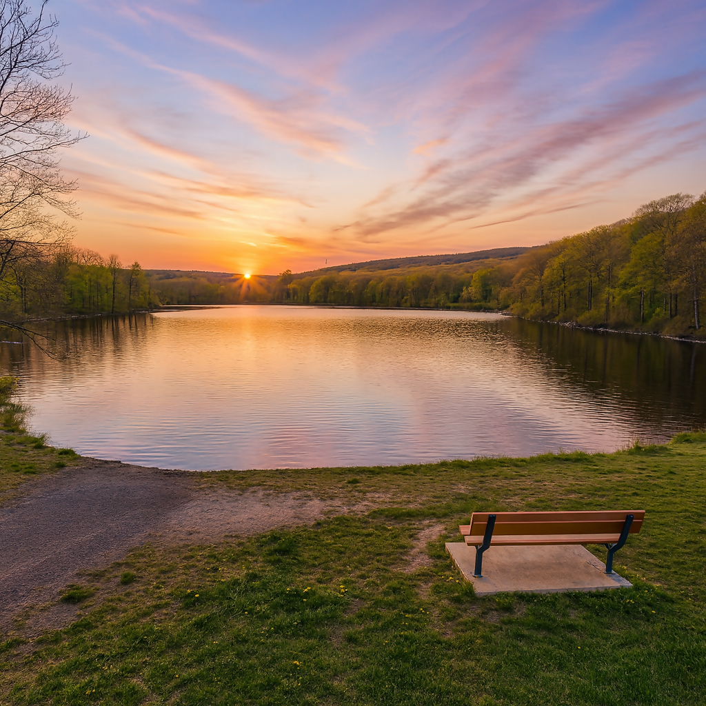 Sawmill Lake - High Point State Park - New Jersey United States - Rendered - Digital File Digital My Custom Designs PDF