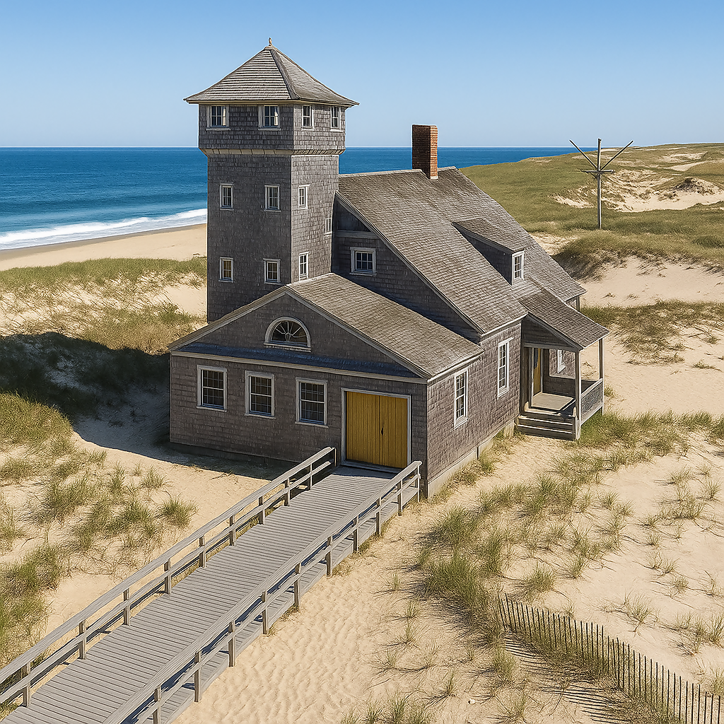 Old Harbor U.S. Life Saving Station - Race Point Beach - Massachusetts United States - Rendered - Digital File Digital My Custom Designs PDF