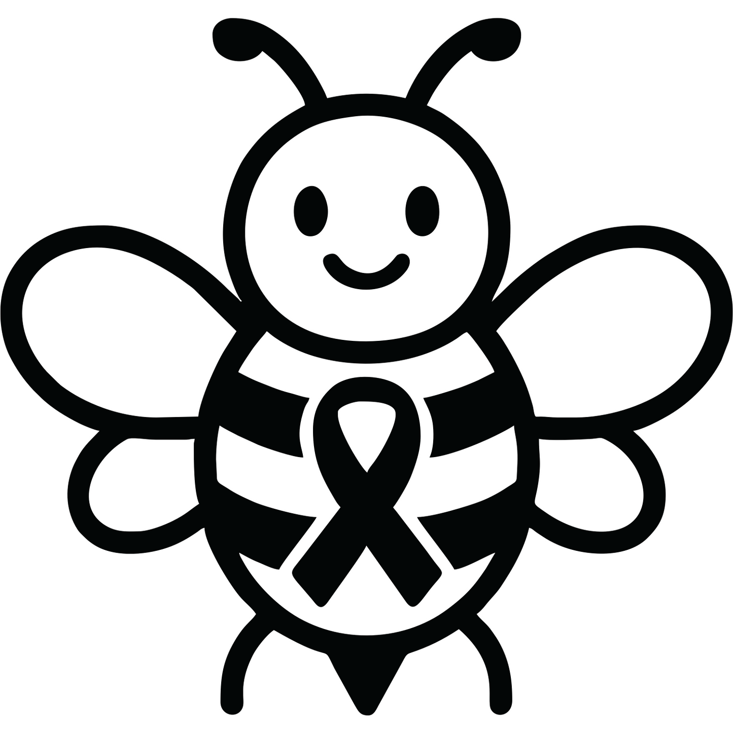 Cartoon Bee Awareness - Digital File - XCS Friendly Digital My Custom Designs PNG