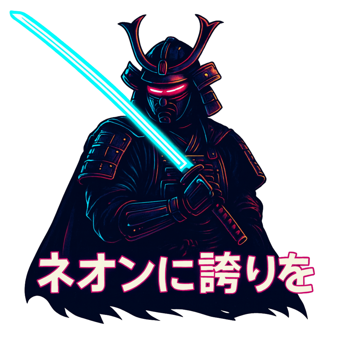 Samurai "Neon Honor" - Pop Culture & Fandom - Digital File Digital My Custom Designs SVG