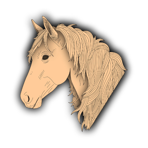 Horse Head 3 Layer Design - Digital File - SVG Digital My Custom Designs SVG